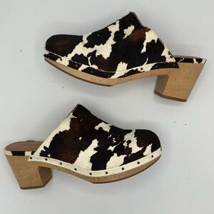 Madewell Cow Print Mules